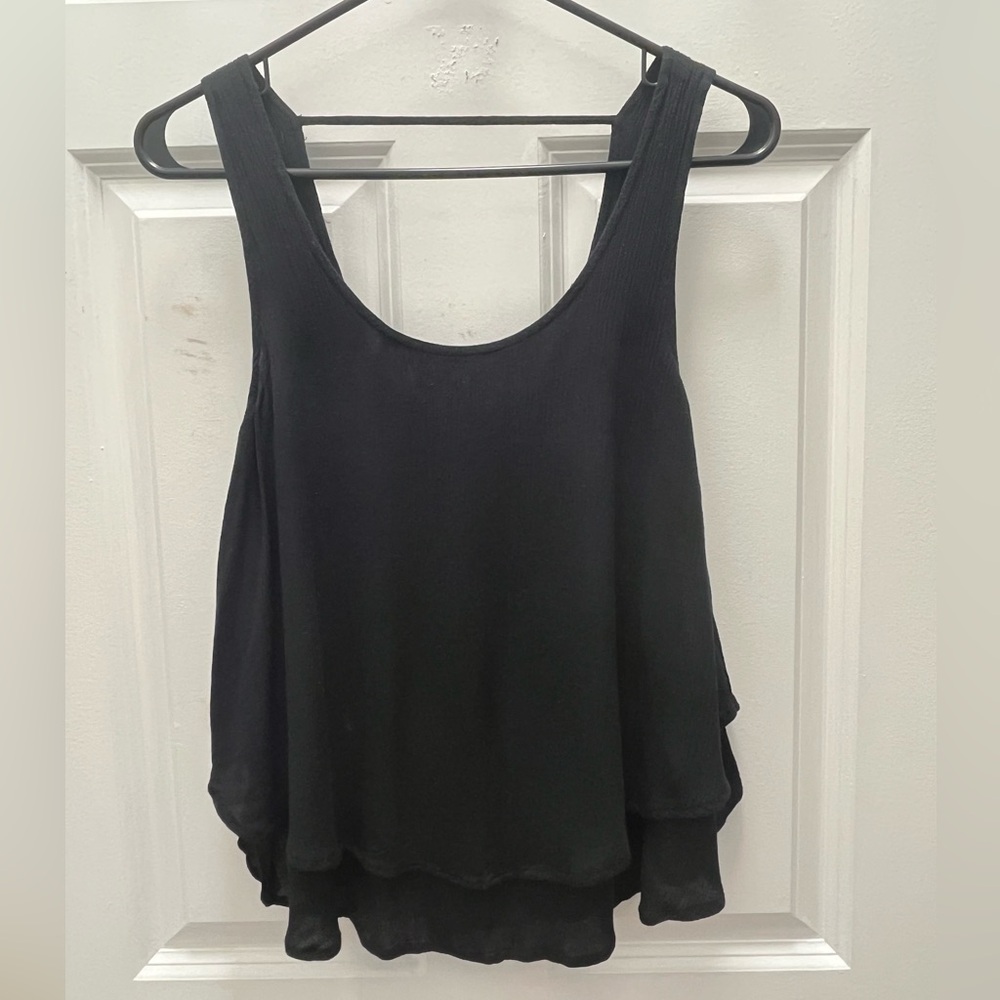 MOSSIMO Black Flowy Tank Top